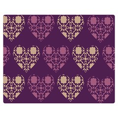 Purple Hearts Seamless Pattern Double Sided Flano Blanket (medium)  by Nexatart