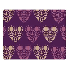 Purple Hearts Seamless Pattern Double Sided Flano Blanket (large)  by Nexatart