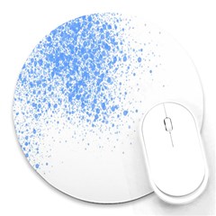 Blue Paint Splats Round Mousepads by Nexatart