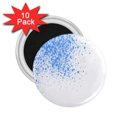 Blue Paint Splats 2 25  Magnets (10 Pack)  by Nexatart