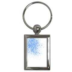 Blue Paint Splats Key Chains (rectangle)  by Nexatart