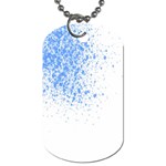 Blue Paint Splats Dog Tag (One Side) Front