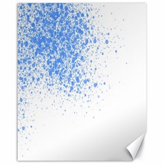 Blue Paint Splats Canvas 16  X 20   by Nexatart