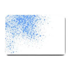 Blue Paint Splats Small Doormat  by Nexatart