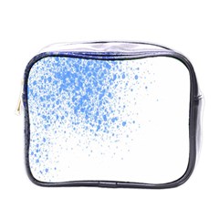 Blue Paint Splats Mini Toiletries Bags by Nexatart