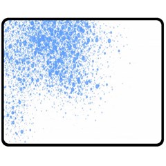 Blue Paint Splats Fleece Blanket (medium)  by Nexatart