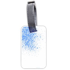 Blue Paint Splats Luggage Tags (one Side)  by Nexatart