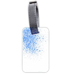 Blue Paint Splats Luggage Tags (two Sides) by Nexatart