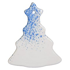 Blue Paint Splats Ornament (christmas Tree)  by Nexatart