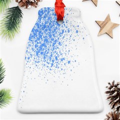 Blue Paint Splats Bell Ornament (two Sides) by Nexatart