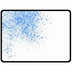 Blue Paint Splats Double Sided Fleece Blanket (large)  by Nexatart