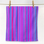 Blue And Pink Stripes Face Towel Front