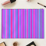 Blue And Pink Stripes Cosmetic Bag (XXL)  Back