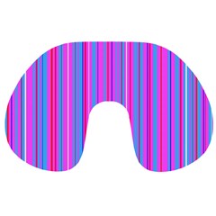 Blue And Pink Stripes Travel Neck Pillows by Nexatart