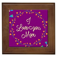 Happy Mothers Day Celebration I Love You Mom Framed Tiles by Nexatart