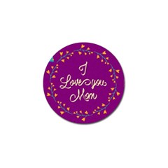 Happy Mothers Day Celebration I Love You Mom Golf Ball Marker by Nexatart