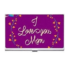 Happy Mothers Day Celebration I Love You Mom Business Card Holders by Nexatart