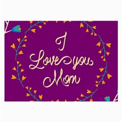 Happy Mothers Day Celebration I Love You Mom Large Glasses Cloth (2-side) by Nexatart