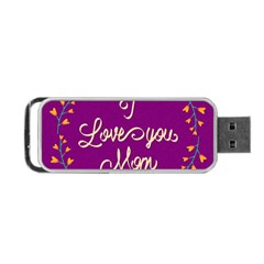 Happy Mothers Day Celebration I Love You Mom Portable Usb Flash (one Side) by Nexatart