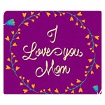 Happy Mothers Day Celebration I Love You Mom Double Sided Flano Blanket (Small)  50 x40  Blanket Back