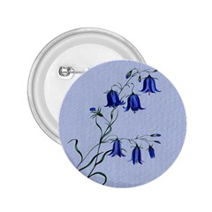 Floral Blue Bluebell Flowers Watercolor Painting 2 25  Buttons by Nexatart