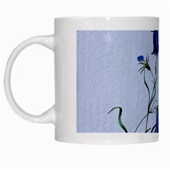 Floral Blue Bluebell Flowers Watercolor Painting White Mugs by Nexatart