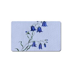 Floral Blue Bluebell Flowers Watercolor Painting Magnet (name Card) by Nexatart