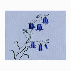 Floral Blue Bluebell Flowers Watercolor Painting Small Glasses Cloth by Nexatart