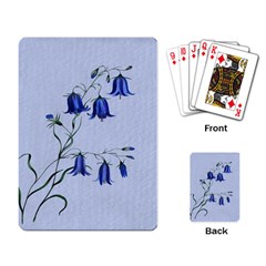 Floral Blue Bluebell Flowers Watercolor Painting Playing Card by Nexatart