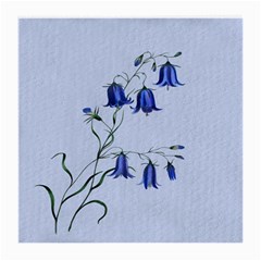 Floral Blue Bluebell Flowers Watercolor Painting Medium Glasses Cloth by Nexatart