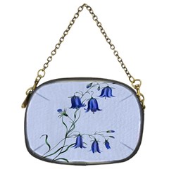 Floral Blue Bluebell Flowers Watercolor Painting Chain Purses (two Sides)  by Nexatart