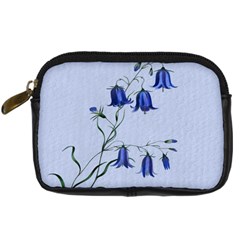 Floral Blue Bluebell Flowers Watercolor Painting Digital Camera Cases by Nexatart