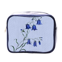 Floral Blue Bluebell Flowers Watercolor Painting Mini Toiletries Bags by Nexatart