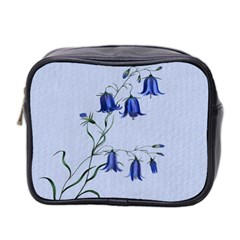 Floral Blue Bluebell Flowers Watercolor Painting Mini Toiletries Bag 2-side by Nexatart