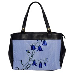 Floral Blue Bluebell Flowers Watercolor Painting Office Handbags by Nexatart