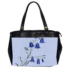 Floral Blue Bluebell Flowers Watercolor Painting Office Handbags (2 Sides)  by Nexatart