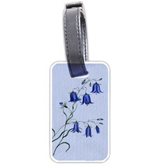 Floral Blue Bluebell Flowers Watercolor Painting Luggage Tags (one Side)  by Nexatart