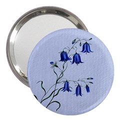 Floral Blue Bluebell Flowers Watercolor Painting 3  Handbag Mirrors by Nexatart