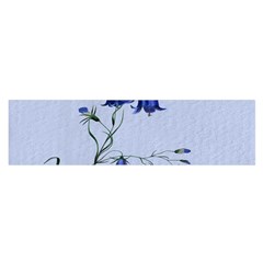 Floral Blue Bluebell Flowers Watercolor Painting Satin Scarf (oblong) by Nexatart