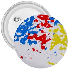 Paint Splatter Digitally Created Blue Red And Yellow Splattering Of Paint On A White Background 3  Buttons by Nexatart