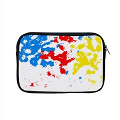 Paint Splatter Digitally Created Blue Red And Yellow Splattering Of Paint On A White Background Apple Macbook Pro 15  Zipper Case by Nexatart