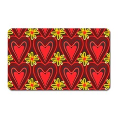 Digitally Created Seamless Love Heart Pattern Magnet (rectangular) by Nexatart