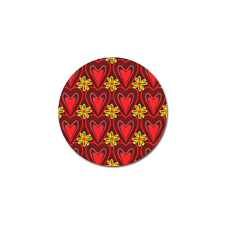 Digitally Created Seamless Love Heart Pattern Golf Ball Marker