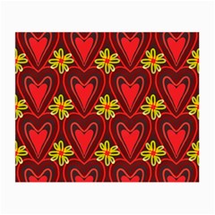 Digitally Created Seamless Love Heart Pattern Small Glasses Cloth (2-side) by Nexatart