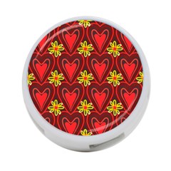 Digitally Created Seamless Love Heart Pattern 4-port Usb Hub (two Sides)  by Nexatart