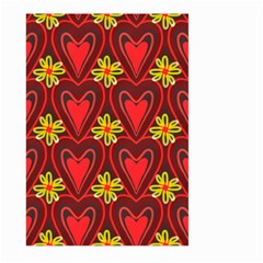 Digitally Created Seamless Love Heart Pattern Large Garden Flag (two Sides)