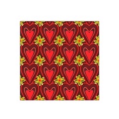 Digitally Created Seamless Love Heart Pattern Satin Bandana Scarf by Nexatart