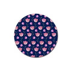 Watercolour Flower Pattern Magnet 3  (Round)