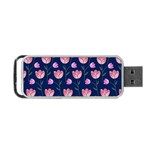 Watercolour Flower Pattern Portable USB Flash (Two Sides) Back