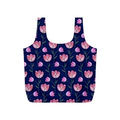 Watercolour Flower Pattern Full Print Recycle Bags (S) 